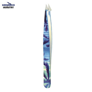 Pinces à épiler personnalisées en acier inoxydable de haute précision pour sourcils et cils, pointe en fibre pointue, fonction de sécurité, durables et écologiques pour - Product Image 1