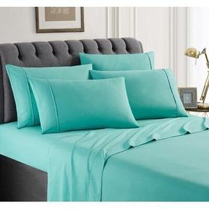 Wholesale Solid Queen Size Luxury Bedding Set 500TC Polyester/Cotton Eco-Friendly Organic All-Season Water Resistant - Product Image 2