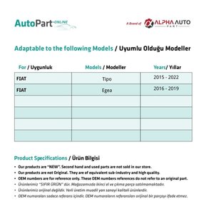 Couvercle de code de poignée de porte pour Fiat Tipo, Egea-Chrome-DROIT - Product Image 2