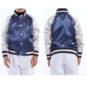 Vente chaude hommes Baseball Satin Varsity veste respirant confortable poids léger meilleur trucs pas cher taux Satin hommes vestes - Product Image 6