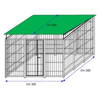 Treillis et portails de clôture extérieurs de hauteur 300x300x180 cm avec couvercle de galvanisation à chaud