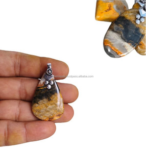Haute vente Premium qualité bourdon jaspe pierre précieuse meilleure vente pendentif en cristal bijoux de mode Feng Shui cadeau en gros - Product Image 2