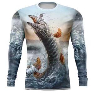 Jersey de pesca de calidad superior para hombre, camisas de poliéster para pesca al aire libre de alto rendimiento de secado rápido, diseño de logotipo personalizado 2025 - Product Image 1