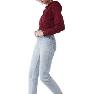 2025 automne hiver vêtements femmes doux haut court sweats à capuche à manches longues décontracté coton personnalisé haut court sweats à capuche - Product Image 2