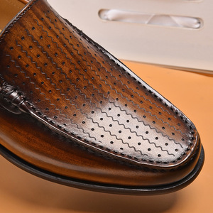 Zapatos Derby de Cuero Vacuno Genuino con Plantilla Amortiguadora e Inserto de Malla Transpirable, Zapatos Casuales para Hombre, Zapatos de Oficina - Product Image 4