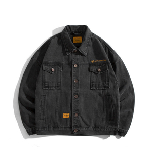Chaqueta vaquera OEM para hombre, venta al por mayor 2024, chaqueta de invierno hecha a medida para hombre, chaqueta vaquera de secado rápido lisa de algodón azul para invierno - Product Image 5