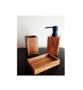 New Design Wood Bathroom Set Wood <b>Bath</b> Box Luxury Bathroom Accessories Wood Acacia Bathroom Set Hot Selling - Product Image 5