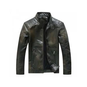 Veste en cuir PU de style motard pour homme, best-seller OEM, coupe ajustée de haute qualité, design tendance pour l'hiver - Product Image 5