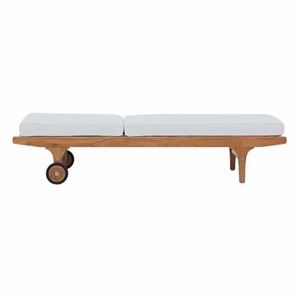 Chaise de plage de haute qualité teck bois chaise longue extérieure canapé meubles loisirs pour hôtel côté piscine Cottage Villa vente en gros - Product Image 4