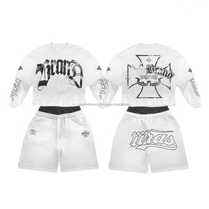 Conjuntos Deportivos Casuales de Verano Personalizados de 2 Piezas, Conjunto de Camiseta de Manga Corta para Mujer, Pantalones Cortos de Algodón para Mujer, Conjunto de Pantalones Cortos de Verano Unisex - Product Image 1