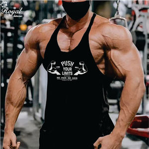 2023 nuevas camisetas sin mangas de algodón para hombre gimnasio Fitness chaleco músculo sin mangas camisa masculina camiseta interior Casual culturismo lavado - Product Image 2