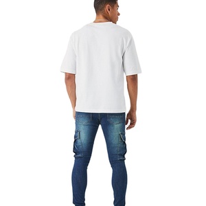 OEM Wholesale Custom Slim Fit Fashionable Multi Pockets Comfortable Pants <b>Denim</b> <b>Material</b> Men's Jeans For Sale - Product Image 3
