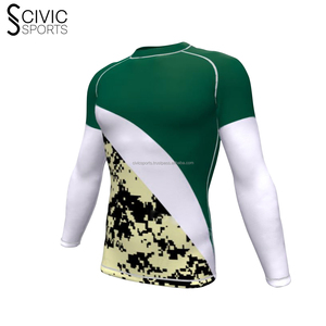 Vente en gros RashGuard pour hommes vêtements de protection solaire hommes vêtements de compression personnalisé Rush Guard - Product Image 2