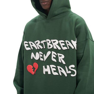 เสื้อมีฮู้ดผ้าคอตตอน100% ซักได้เสื้อฮู้ด2024ปักลาย3D พัฟสไตล์ใหม่ - Product Image 1