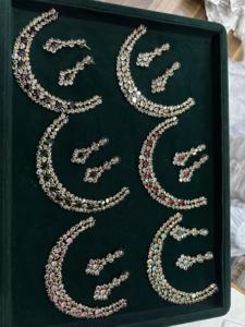 Gargantilla Conjunto de collar Multi Full Starcut Piedra Latón Hecho a mano Bodas Compromisos Aniversarios Fiestas Gran idea de regalo - Product Image 2