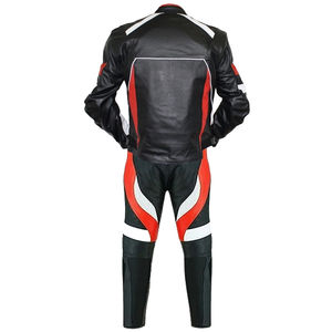 Combinaison de course de moto en cuir professionnel durable, deux pièces, équipement de moto, tenue de moto complète, vêtements de course automobile et de moto - Product Image 2