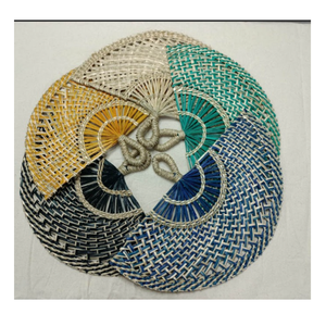 Venta al por mayor Seagrass Hand Fan Elegante decoración de pared tropical - Product Image 6