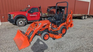Kubota BX23S with front end loader back <b>hoe</b> attachment and 60 belly mower - Product Image 2