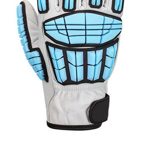 Guantes mecánicos Calor Lucha contra incendios TRP Guantes de trabajo industrial resistentes a impactos de cuero sintético resistente - Product Image 4