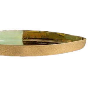 Meilleure vente deux tons formes ovales plateau de service plateau de nourriture en métal pour mariage fête noël - Product Image 4