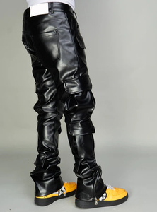 Venta al por mayor de pantalones de montar de cuero de la motocicleta de los hombres de encargo transpirable a prueba de viento duradero de protección de carreras Anti-UV todas las estaciones - Product Image 2