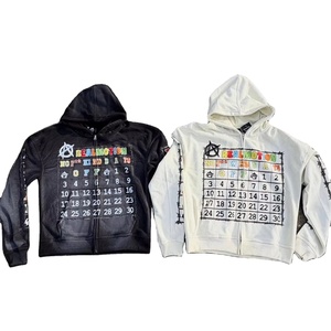 Sweat à capuche oversize personnalisé à col rond en polyester/coton/polaire 550 GSM avec patchwork brodé et impression en relief, idéal pour l'hiver (ODM) - Product Image 3