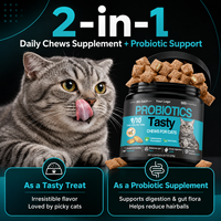 Friandises pour chats à base de probiotiques, sans céréales, riches en protéines, pour la santé digestive, complément prébiotique quotidien pour tous les chats