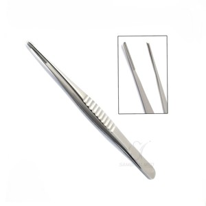 Fórceps de tejido atraumático DeBakey de 6 uds., 6 pulgadas, recto, 2,5mm de ancho, puntas de acero inoxidable alemán de grado médico, Manual para Vascular - Product Image 2