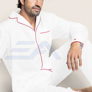 ชุดนอนผู้ชายแขนยาวคุณภาพสูง ระบายอากาศได้ดี สไตล์ลำลอง ขายดี ผลิตในปากีสถาน - Product Image 3