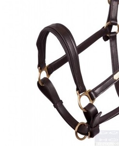VENTE EN GROS ODM HORSE HALTER CUIR DOUX RÉGLABLE CUIR VÉRITABLE CHEVAL HORSE HALTER MATÉRIEL EN ACIER INOXYDABLE DE L'INDE - Product Image 3