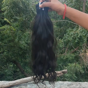 ผมหยักศกอินเดีย18นิ้ว100% จากอินเดียผมธรรมชาติไม่ผ่านการทำเคมี - Product Image 3