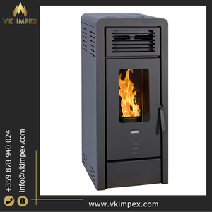 Estufa de pellets independiente de diseño moderno Consumo de 0,8-2,6 kg/h Hecho en Bulgaria para madera de combustible para el hogar y el hotel - Product Image 2