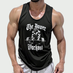 Débardeur de sport pour homme Stringer Muscle Fit Débardeurs Chemise d'entraînement fitness Spandex Design personnalisé Débardeur d'entraînement pour homme Singlet - Product Image 1