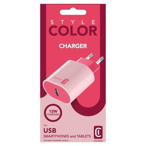 เครื่องชาร์จแบตเตอรี่ USB Type-A STYLECOLOR 12W สีชมพู ACHUSBSMART12WP - Product Image 2