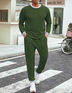 CREW NECK Pull d'entraînement élégant Sweat Suit à la mode respirant Sweat à capuche et survêtement à manches longues pour homme 100% coton Survêtements - Product Image 2