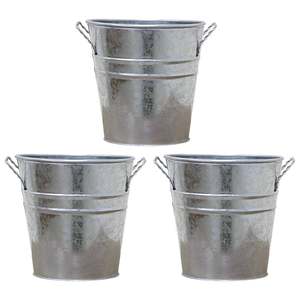 Jardinière classique en fer galvanisé avec poignée écologique pour le jardinage domestique et l'utilisation intérieure - Product Image 2