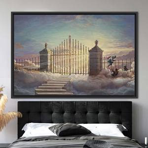 Lienzo Impreso: Decoración de Pared Abstracta de Banksy, Pearly Gates, 1 Pieza: Marco Negro - Product Image 1