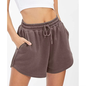 100% coton polaire Cargo Shorts 350gsm épais uni décontracté respirant séchage rapide écologique personnalisable coupe moderne - Product Image 3