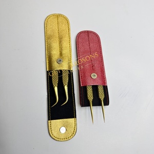 Pince à épiler multifonction haute précision en acier inoxydable ST à pointe fine et texture lisse pour extensions de cils et sourcils, idéale pour le maquillage - Product Image 4