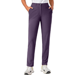 Pantalons de golf personnalisés OEM pour femmes, étiquettes de broderie imprimées en tissu coupe ajustée, tailles de couleur pour équipes, clubs ou individus - Product Image 1