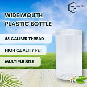 Échantillon gratuit Bouteilles de nourriture pour animaux de compagnie en PET de haute qualité avec large ouverture et bouchon à vis Diamètre 55 mm Fabricant TINH DIEU VIETNAM Faible MOQ - Product Image 3