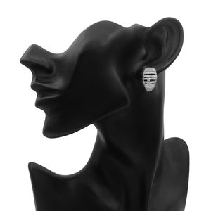 Pendientes de aro para mujer de plata de ley con diamantes blancos naturales de corte redondo de 1,10 quilates, regalo de boda - Product Image 6