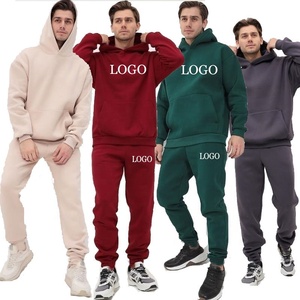 Ensemble de survêtement sportif personnalisé pour hommes, respirant, avec sweat-shirt et pantalon, ensemble 2 pièces, impression personnalisée, survêtement d'automne - Product Image 3
