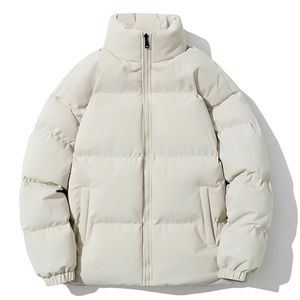 Veste matelassée blanche élégante en gros pour hommes, veste d'hiver chaude à capuche, fermeture éclair décontractée, style streetwear extérieur régulier - Product Image 4