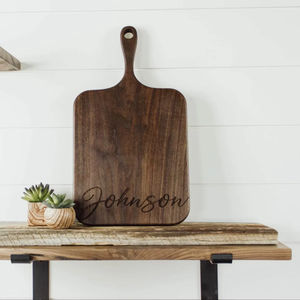 Tabla de Cortar de Madera con Mango, Apta para Lavavajillas, Ecológica, Antibacteriana, de Resina, Tabla de Queso de Alta Calidad - Product Image 1