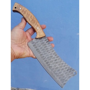 Couteau de chef JEXMOO OEM fait main en acier au carbone de qualité industrielle, multifonctionnel, motif goutte de pluie, avec étui en cuir pour la cuisine - Product Image 4