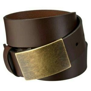 Handcrafted Genuine Cow Hide Leather Belt <b>for</b> <b>Men</b> Customizable Vintage Style Eco-Friendly Waterproof High-Strength Steel Buckle - Product Image 3