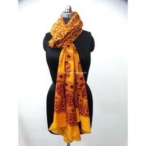 Bufanda Hijab de bloque de mano, 100% algodón, tela suave y cómoda, impresa, Ajrakh, tinte Natural, venta al por mayor - Product Image 2