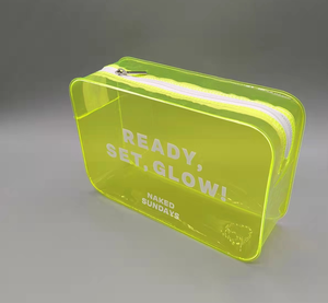 Eco-Friendly Fashion PVC Toiletry Cosmetic <b>Bag</b> <b>Large</b> Transparent Waterproof <b>Makeup</b> <b>Bag</b> with Zipper for Outdoor Travel - Product Image 4