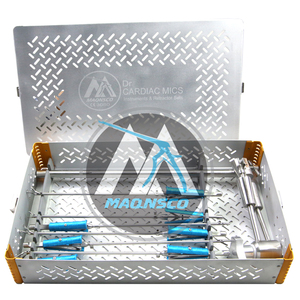Juego de instrumentos cardíacos MICS, herramientas quirúrgicas cardiotorácicas esenciales que incluyen fórceps retractores, soporte de aguja - Product Image 2